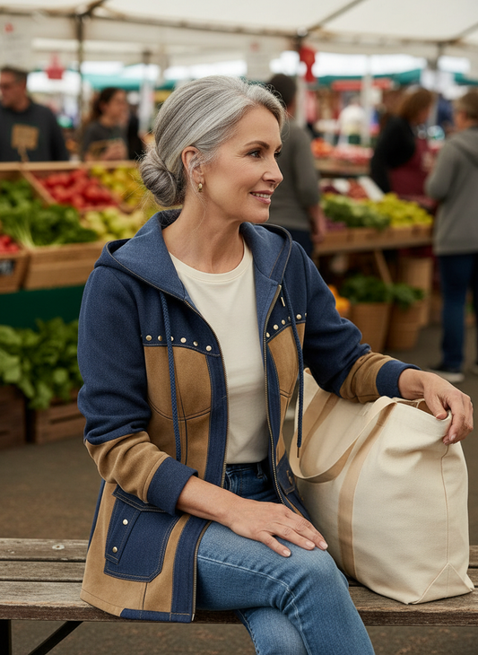 Sadie | Western-Inspired Two-Tone Jacket for Women