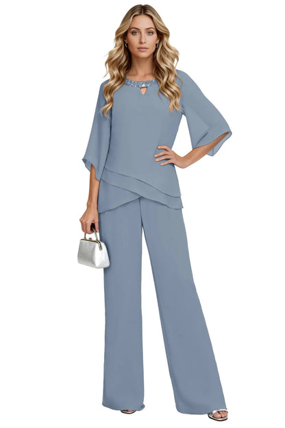 Sophisticated Loose-Fit Formal Pant Set