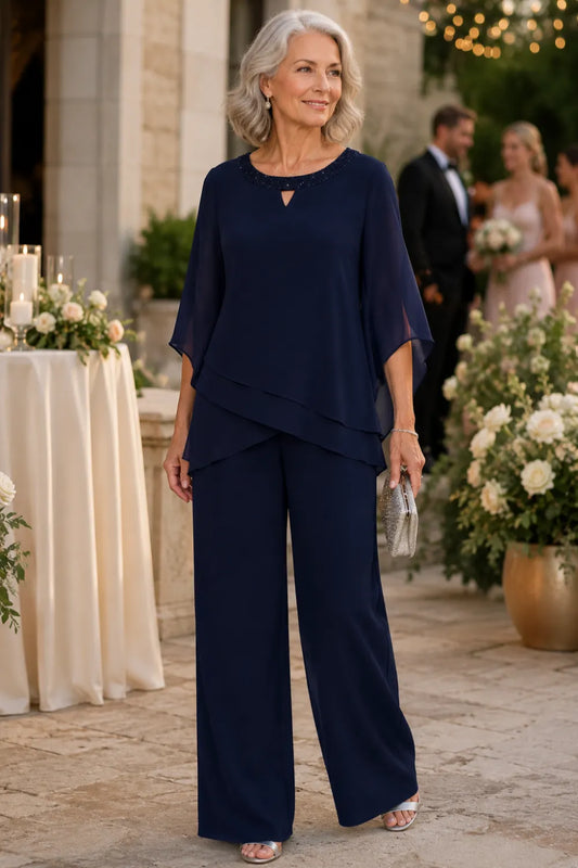 Sophisticated Loose-Fit Formal Pant Set