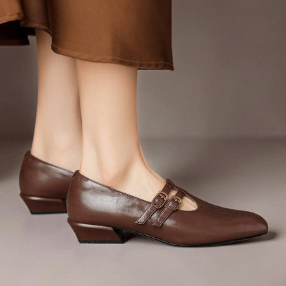 Marisol | Brogued Dual-Strap Mary Jane Pump