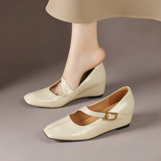 Viora | Genuine Leather Mary Jane Heels