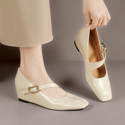 Viora | Genuine Leather Mary Jane Heels