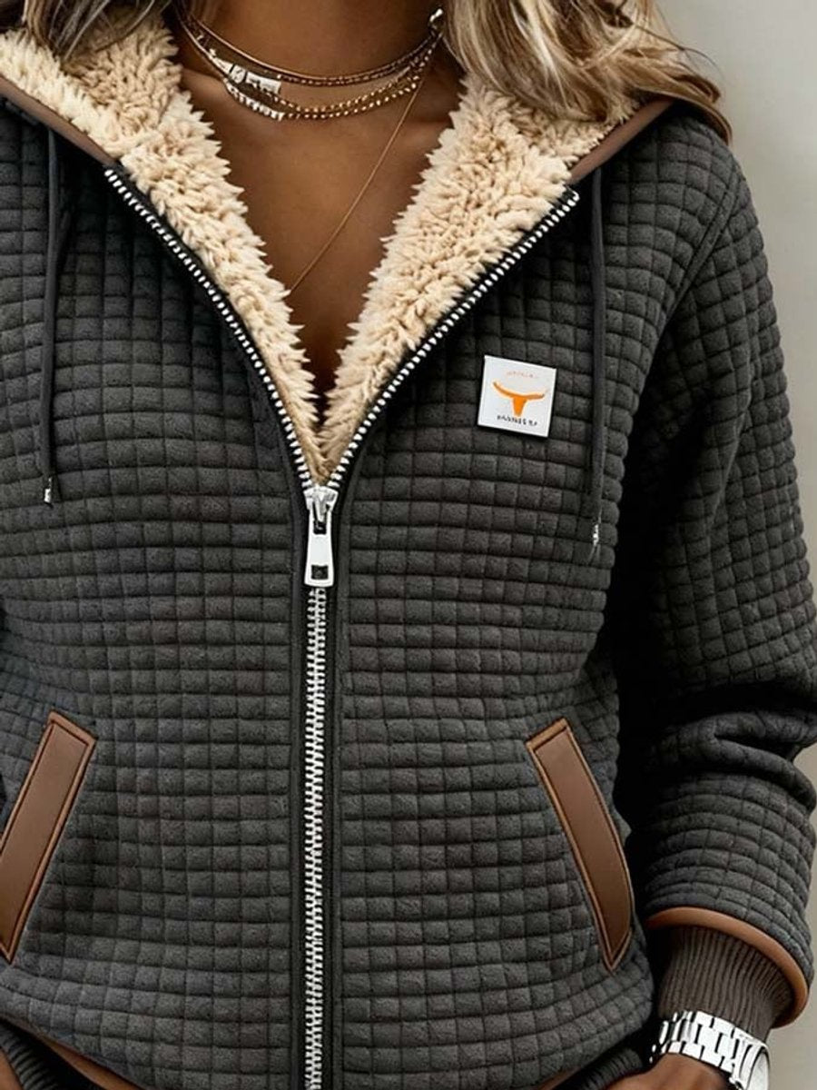 Aspen | Sherpa-Lined Quilted Zip-Up Hooded Jacket