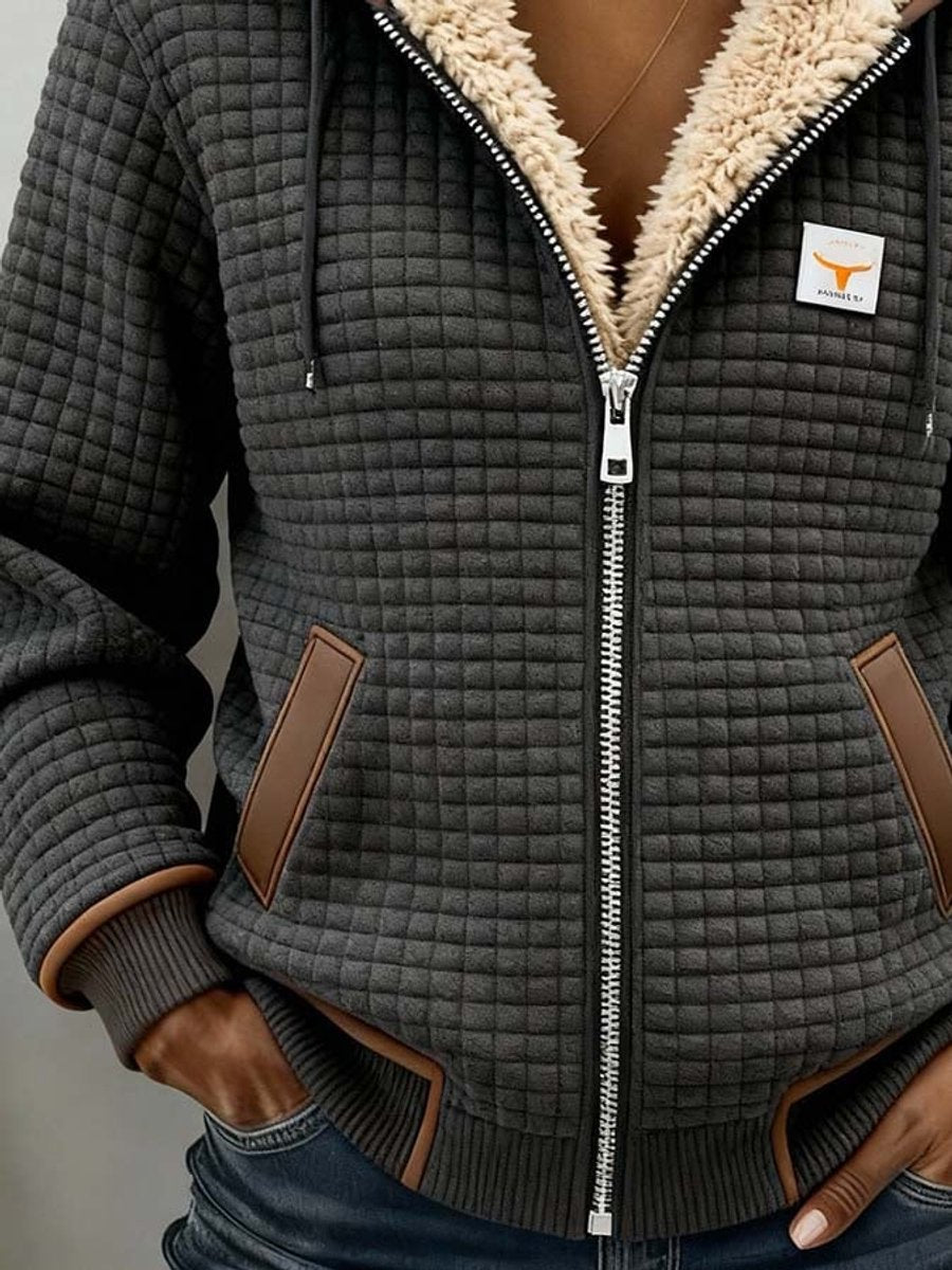 Aspen | Sherpa-Lined Quilted Zip-Up Hooded Jacket